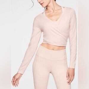 Athleta Encore Wrap Top, in color “Ballerina Gown”